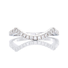Load image into Gallery viewer, 0.30ctw Contouring Diamond Band 14k White Gold
