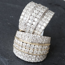 Load image into Gallery viewer, 2.00ctw Wide Six Row Diamond Band with Beaded Edge Accents 10k Whtie Gold
