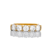 Load image into Gallery viewer, 1.00ctw Five (5) Shared Prong Set Diamond Band 14k Gold
