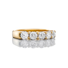 Load image into Gallery viewer, 1.00ctw Five (5) Shared Prong Set Diamond Band 14k Gold
