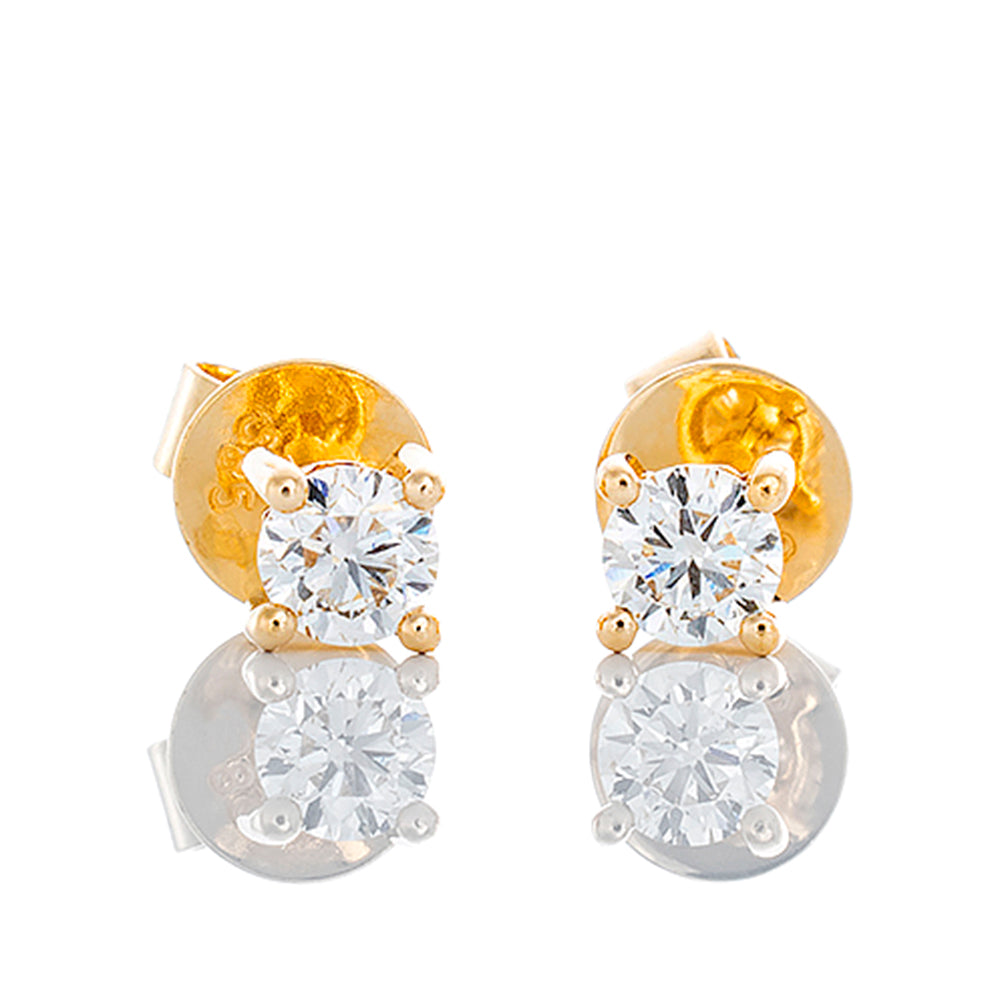 0.40ctw Round Diamond Solitaire Studs 14k Gold