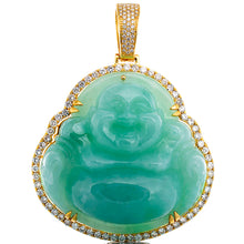 Load image into Gallery viewer, 2.91ctw Extra Large Laughing Buddha with Diamond Frame 10kt Gold
