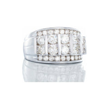 Load image into Gallery viewer, 2.00ctw Five Row Vertical &amp; Two Row Horizontal Channel Set Diamond Ring 10k White Gold
