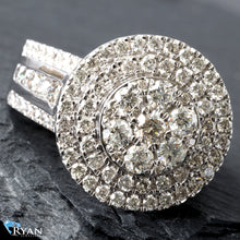 Load image into Gallery viewer, 2.00ctw Round Three Tiered Diamond Lollipop Ring 10k White Gold
