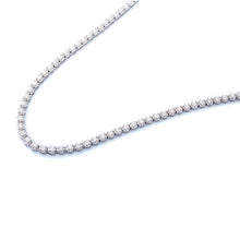 Load image into Gallery viewer, 3.55ctw Diamond Solitaire Tennis Chain with Round Basket Setting 10k White Gold
