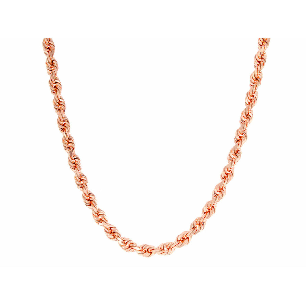 2.40mm Solid Rope Chain 10k Rose Gold