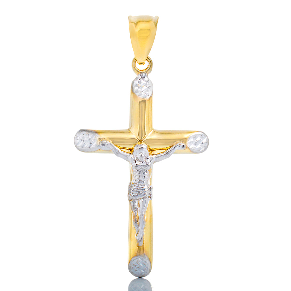 Tube Cross with Beveled Ends and Crucifix