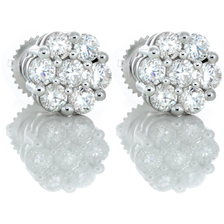 0.65ctw Flower Cluster Studs