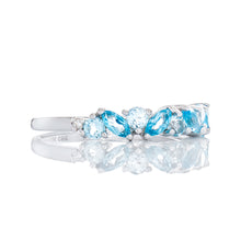 Load image into Gallery viewer, Blue Topaz &amp; Aqua Marine Band
