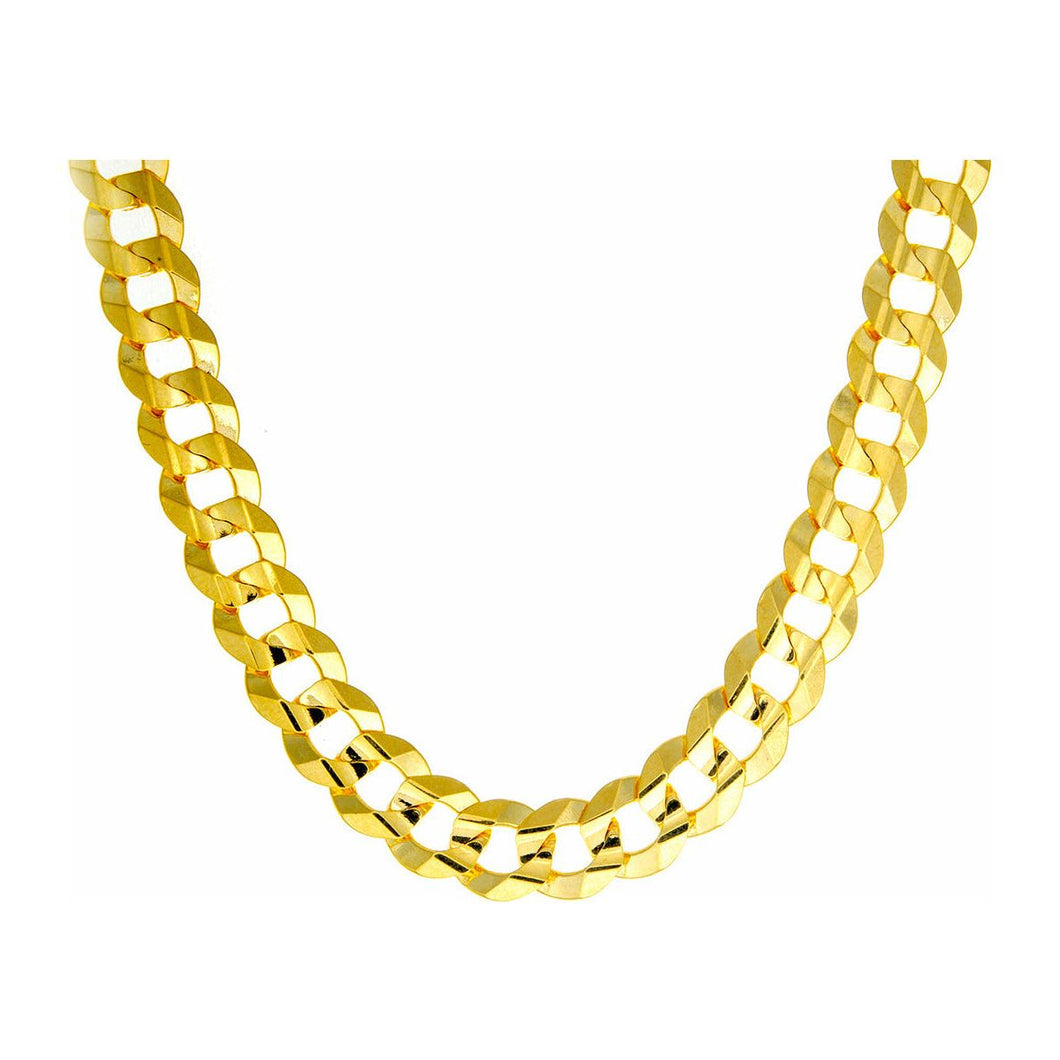 8.50mm Solid Beveled Edge Curb Link 10k Gold