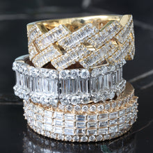 Load image into Gallery viewer, 2.25ctw Six Diamond Baguette Cluster Band
