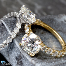 Load image into Gallery viewer, 2.55ctw Oval Solitaire with Hidden Halo &amp; U Prong Set Diamond Shoulders
