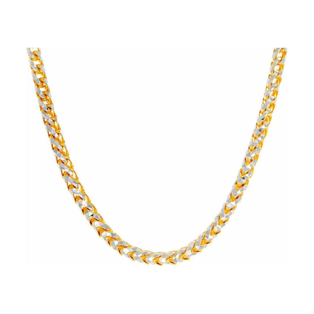3.80mm Solid Diamond Cut Millennium Franco Link Chain 10k Gold