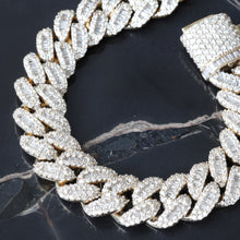 Load image into Gallery viewer, 11.50ctw Diamond Baguette Cuban Bracelet
