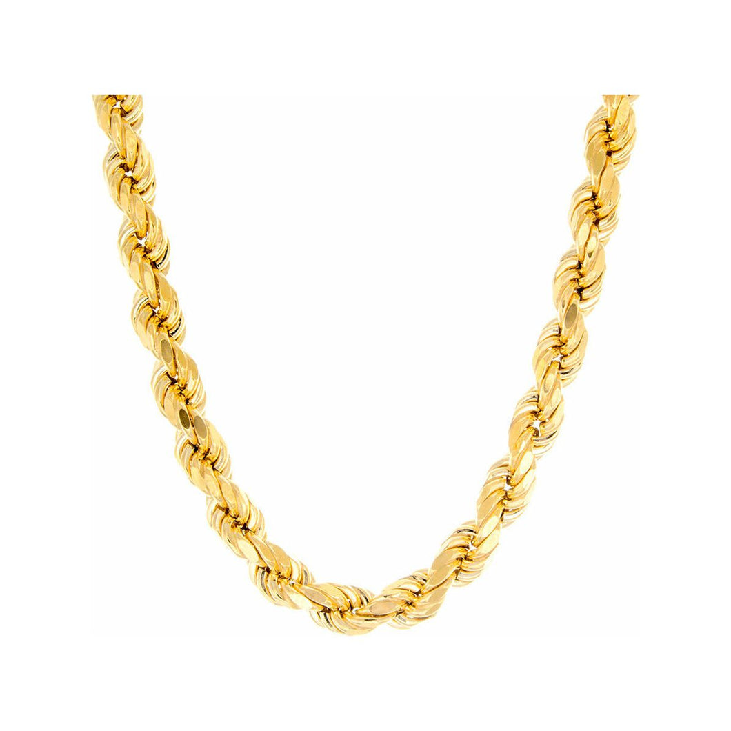 6mm Solid Rope Chain 28 Inches 10k Gold