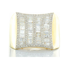 Load image into Gallery viewer, 1.00ctw Alternating Baguette &amp; Round Diamond Forefront Semi-Concaved Shoulders 10k Gold
