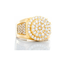 Load image into Gallery viewer, 1.35ctw Raised Two Tiered Lollipop Center with Diamond Pave Shoulders 10kt Gold
