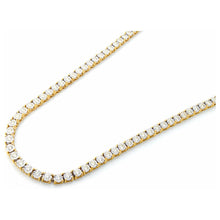 Load image into Gallery viewer, 7.75ctw Illusion Set Diamond Tennis Chain 10k Yellow Gold
