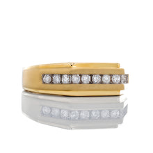 Load image into Gallery viewer, 0.35ctw 11 Diamond Channel Set Octagon Forefront Band 10k Gold
