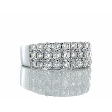 Load image into Gallery viewer, 2.30ctw Shared Prong Set Five Row Diamond Band 10k White Gold
