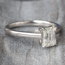 Load image into Gallery viewer, 1.14ct Emerald Cut Lab Created Diamond Engagement Ring
