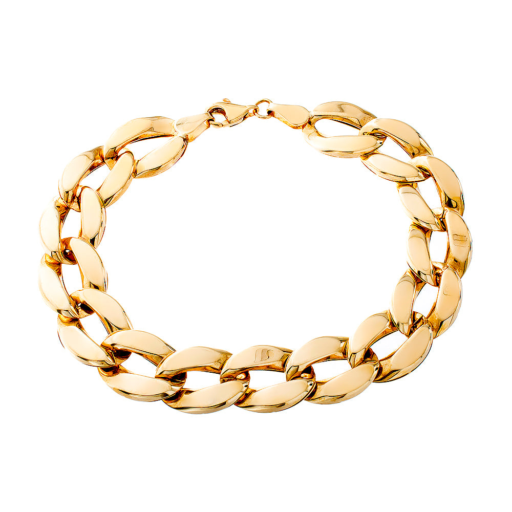 12mm Hollow Curb Link Bracelet