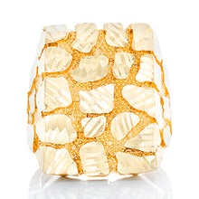 Load image into Gallery viewer, Rectangle Diamond Cut Nugget Ring with Graduated Shoulders
