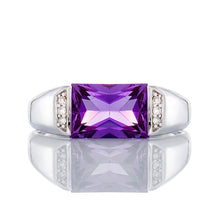 Load image into Gallery viewer, Vertical Set Emerald Cut Alexandrite Ring
