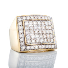Load image into Gallery viewer, 3.00ctw Large Rectangle Diamond Forefront with High Polished Border 10k Gold
