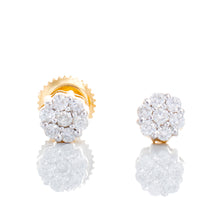 Load image into Gallery viewer, 0.25ctw Diamond Flower Studs 14k Gold
