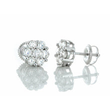 Load image into Gallery viewer, 0.50ctw Seven Diamond Flower Studs
