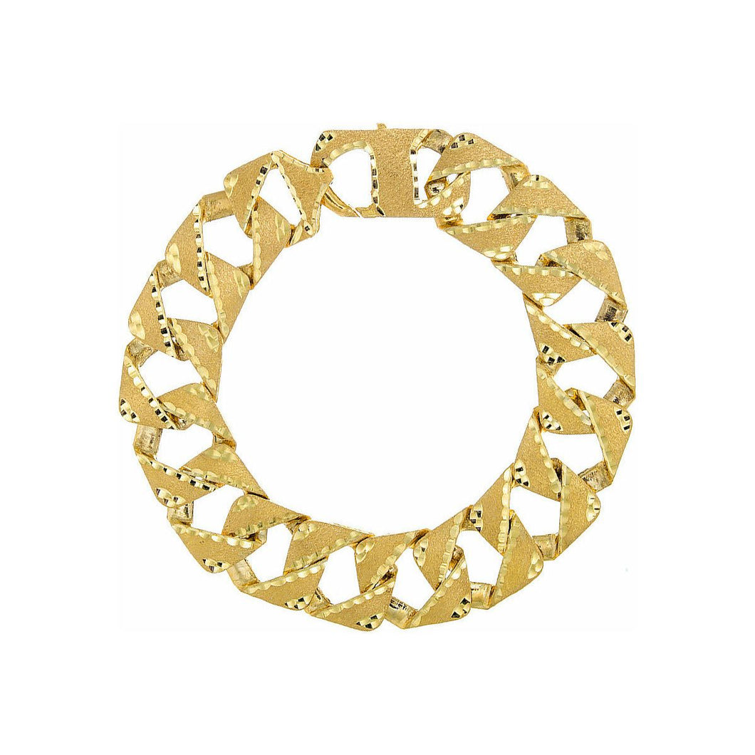 16mm Two Sided Revisable Casting Bracelet 10k Gold