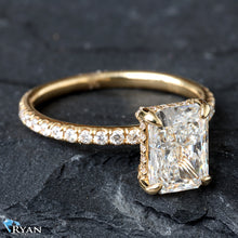 Load image into Gallery viewer, 2.58ctw Radiant Cut Lab Created Diamond Engagement Ring
