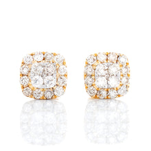 Load image into Gallery viewer, 0.85ctw Cushion Shape Diamond Studs with Halo
