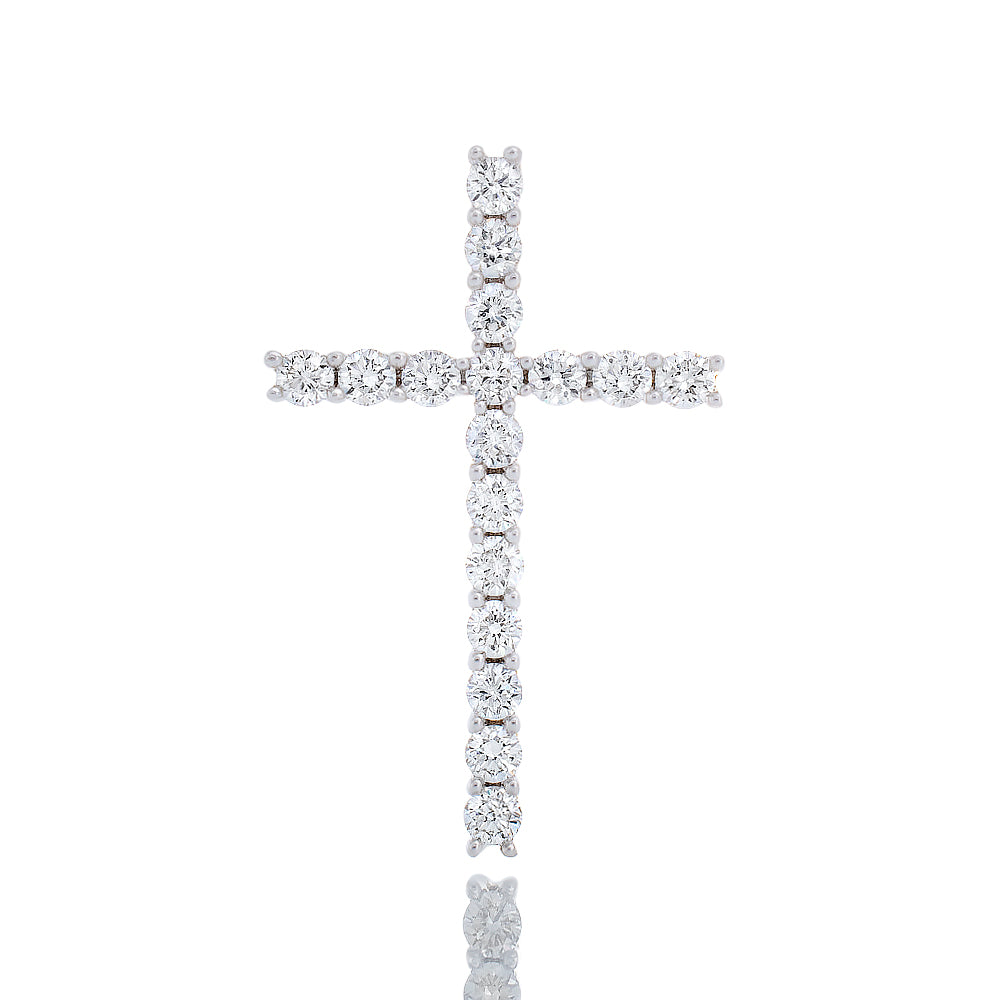 0.50ctw Lab Created Diamond Cross Pendant