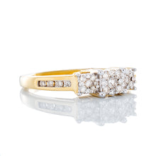 Load image into Gallery viewer, 0.35ctw Imperial Past Present Future Diamond Ring 10k Gold
