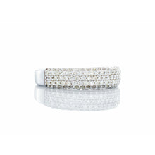 Load image into Gallery viewer, 0.98ctw Five Row Slight Dome Band 10k White Gold
