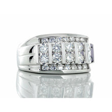 Load image into Gallery viewer, 1.00ctw Five Row Vertical and Two Row Horizonal Channel Set Diamond Band 14k White Gold
