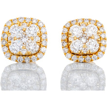 Load image into Gallery viewer, 1.00ctw Cushion Imperial Center 9mm Earrings 14k
