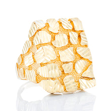 Load image into Gallery viewer, Rectangle Diamond Cut Nugget Ring with Graduated Shoulders
