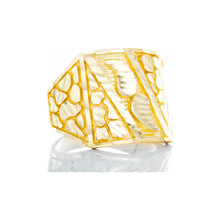 Load image into Gallery viewer, Paisley Inspired Nugget Ring 10k Gold
