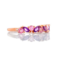 Load image into Gallery viewer, Amethyst &amp; Pink Topaz Band
