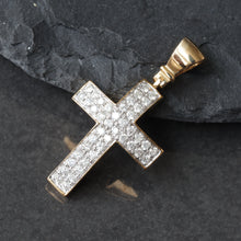 Load image into Gallery viewer, 0.44ctw Small Diamond Dome Cross
