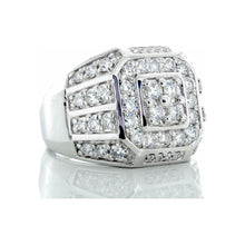 Load image into Gallery viewer, 2.00ctw Large Dome Four Diamond Center Cushion Halo Four Row Shoulders 10k White Gold
