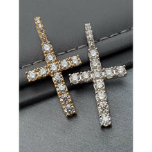 Load image into Gallery viewer, 1.75ctw Diamond Solitaire Cross Pendant 14k White Gold
