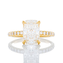 Load image into Gallery viewer, 2.58ctw Radiant Cut Lab Created Diamond Engagement Ring
