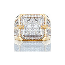 Load image into Gallery viewer, 1.40ctw Soft Square Diamond Forefront Raised Center Rope Accents on Shoulders 10k Gold
