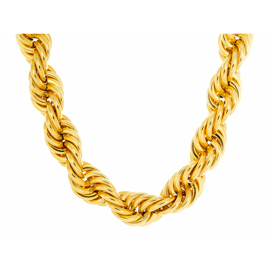 8mm Solid Rope Chain 10k Gold