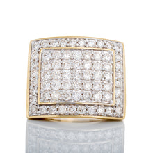 Load image into Gallery viewer, 3.00ctw Large Rectangle Diamond Forefront with High Polished Border 10k Gold
