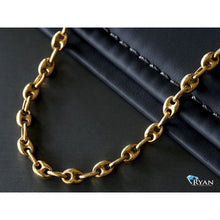 Load image into Gallery viewer, 4.80mm Hollow Coffee Bean Puff Link Chain 10k Gold
